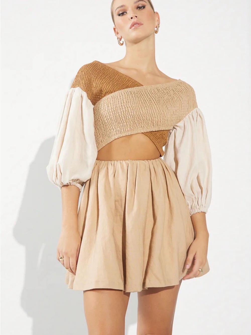 Sovere Trio Reversible Mini Dress - Neutral